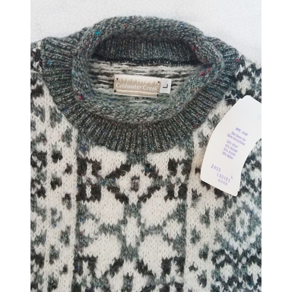 Coldwater Creek Wool/Mohair Chunky Sweater szLg - Picture 6 of 6